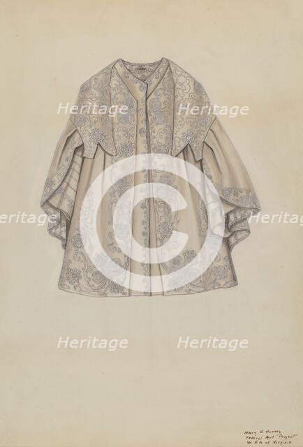 Opera Cloak, c. 1938. Creator: Mary E Humes.
