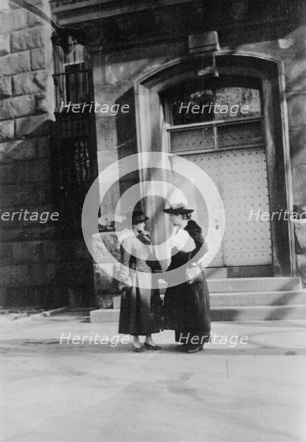 Woman Suffrage - 2 Suffragettes, 1917. Creator: Harris & Ewing.