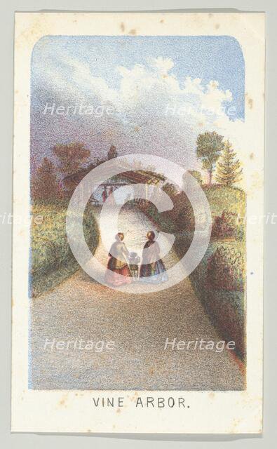 Vine Arbor, from the series, Views in Central Park, New York, Part 3, 1864. Creator: Louis Prang.