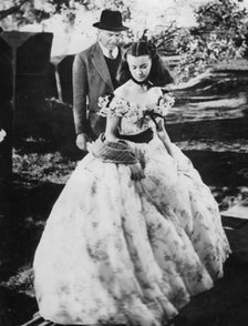 Vivien Leigh (1913-1967) as Scarlett O'Hara filming 'Gone With the Wind', 1939. Artist: Unknown