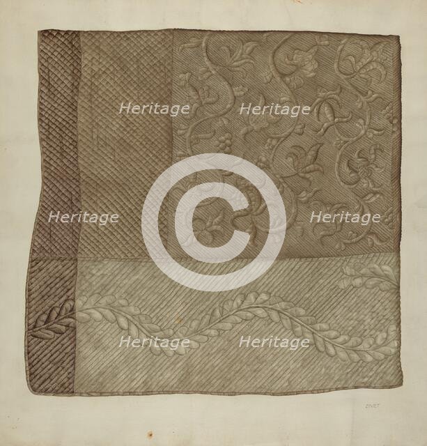 Bedspread, c. 1939. Creator: A. Zimet.