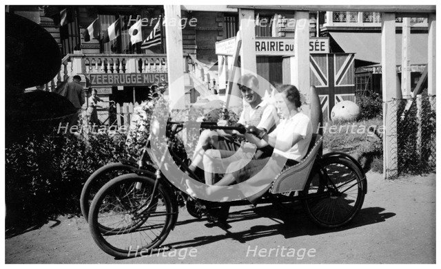 Two-seater tricycle, Zeebrugge, Belgium, 1936. Artist: Unknown