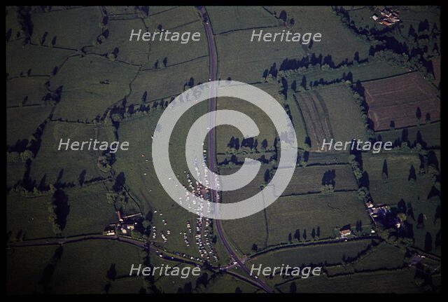 Car park for the Glastonbury Fair, Worthy Farm, Somerset, 1971. Creator: Jim Hancock.