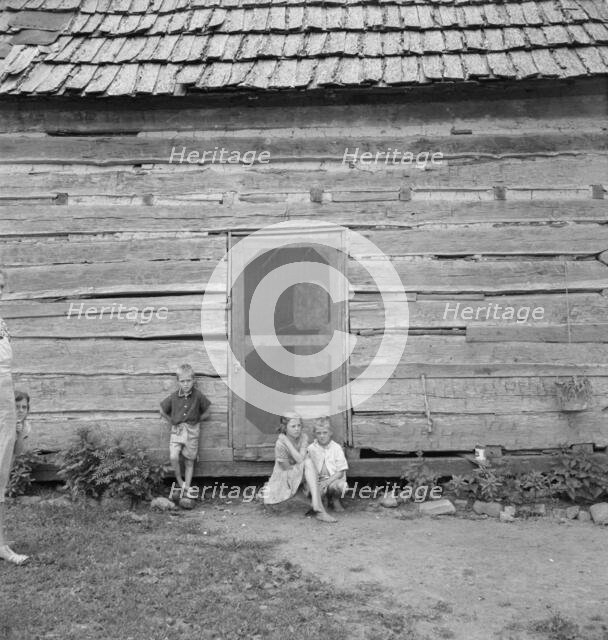 Log home of rural non-farm family, Orange County, North Carolina, 1939. Creator: Dorothea Lange.