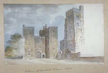 View of the entrance to Lambeth Palace, London, 1803.            Artist: Anon