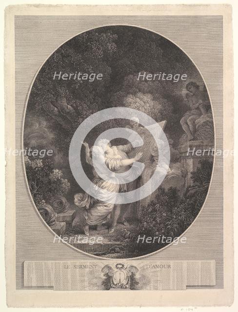 The Pledge of Love, 1786. Creator: Jean Mathieu.