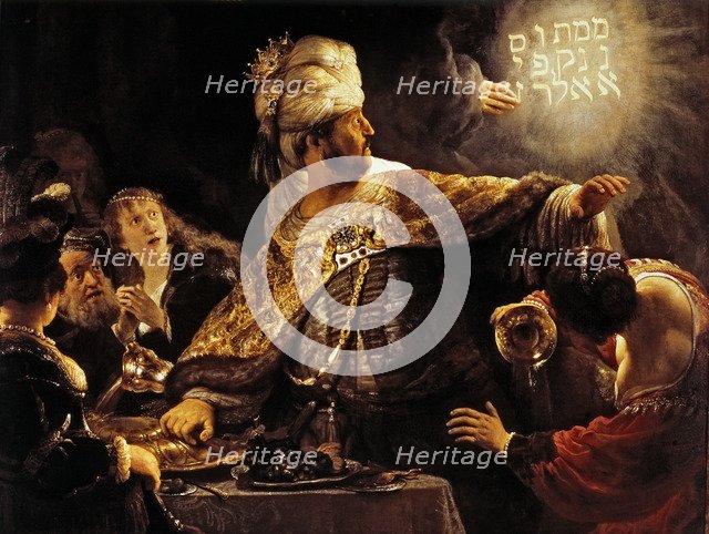  'Belshazzar's Feast', c. 1639 by Rembrandt.