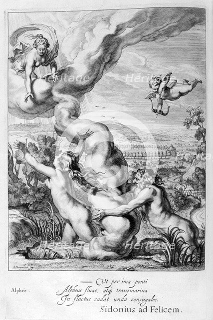 'Arethusa Pursued by Alpheus and Turned into a Fountain', 1655. Creator: Unknown.