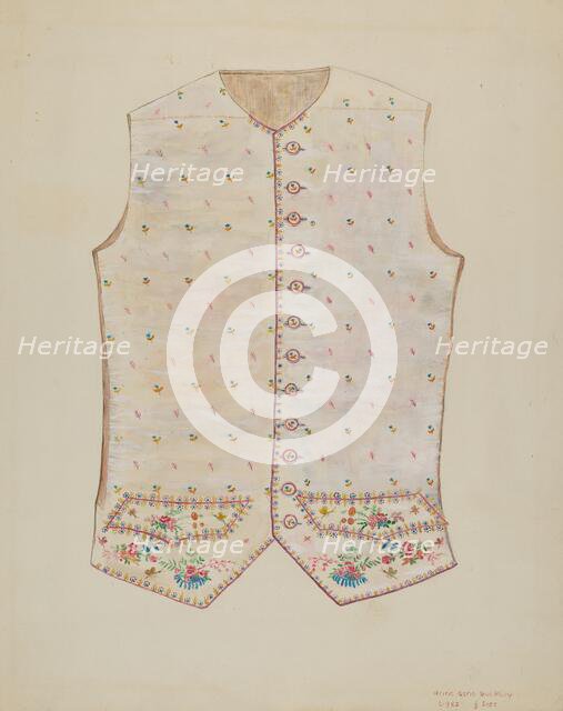 Waistcoat, c. 1937. Creator: Ann Gene Buckley.