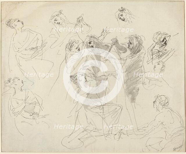 Figure Studies [recto]. Creator: Giovanni Battista Cipriani.