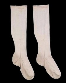 Wedding stockings, American, ca. 1843. Creator: Unknown.