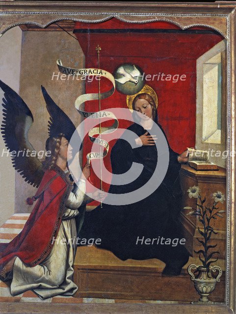 The Annunciation', c. 1520, work by Juan de Borgoña.