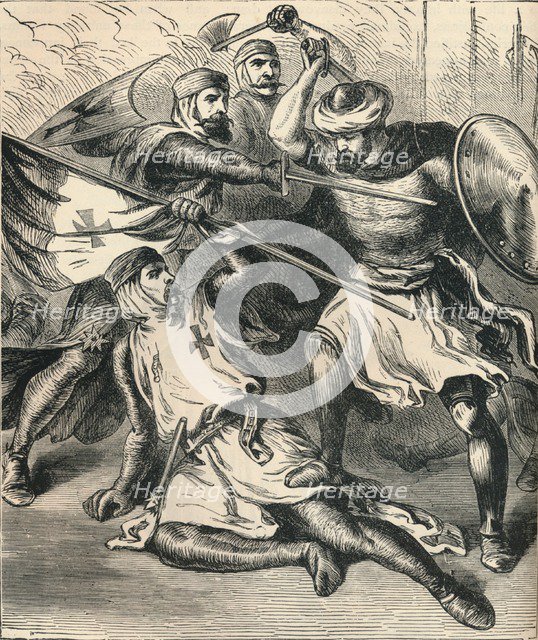 Knights Templar on the Field of Battle, c1910. Artist: Unknown