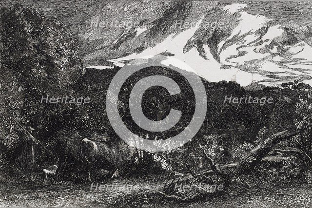 The Weary Ploughman, 1858. Artist: Samuel Palmer.