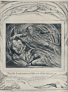 The Lord Answering Job Out of the Whirlwind. From 'Job.', c1780-1820, (1923). Artist: William Blake.