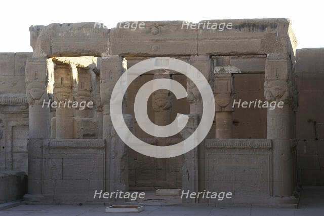 Kiosk on the roof at Dendera Temple, Egypt, 2019.  Creator: LTL.