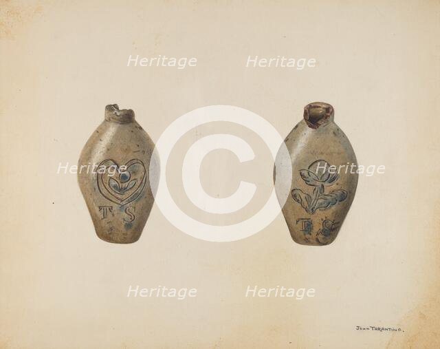 Miniature Flask, c. 1939. Creator: John Tarantino.