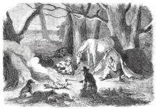 Bushing It - Camped for the Night, 1850. Creator: Unknown.
