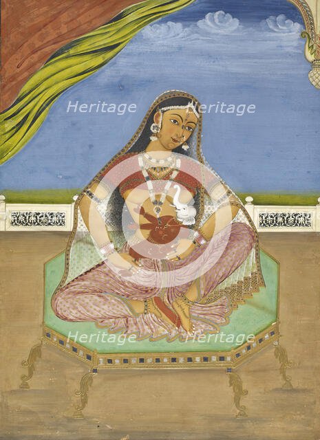 Parvati Nursing Ganesha, 19th century. Creator: Unknown.