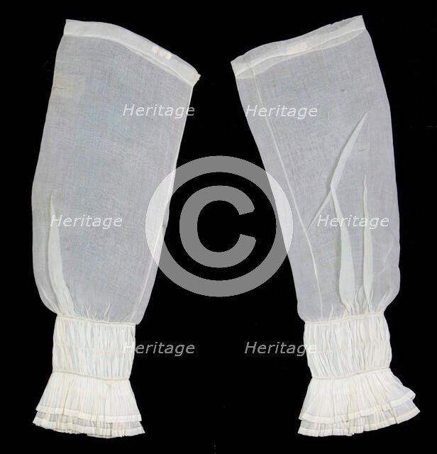 Undersleeves, French, ca. 1825. Creator: Unknown.