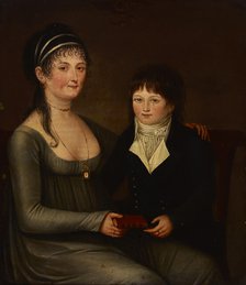 Portrait of Mother with Her Son, 1st half of 19th century. Creator: Unknown.