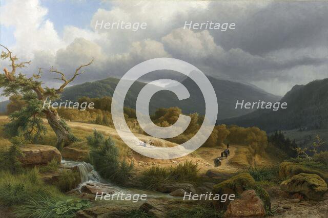 The Cemetery at Baden-Baden, 1855. Creator: Pierre Louis Dubourcq.