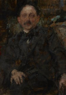 Portrait of Painter Marcin Samlicki, 1919. Creator: Olga Boznanska.