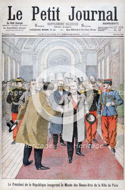President of the Republic opening the Musée des Beaux-Arts de la Ville de Paris, 1902. Artist: Unknown