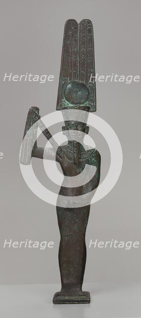 Statuette of the God Min, Egypt, Late Period, Dynasties 26-31 (664-332 BCE). Creator: Unknown.