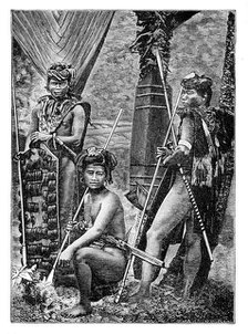 A group of Dyaks, c1900. Artist: Unknown