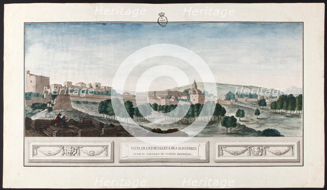 View of the Alhambra in Granada. Artist: Hermosilla, José de (1715-1776)