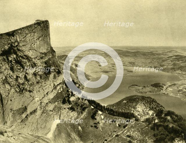 The Schafberg and the Mondsee, Upper Austria, c1935.  Creator: Unknown.