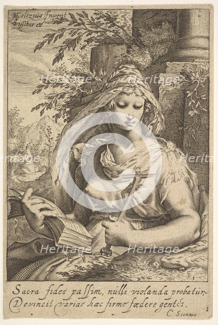 Temperance, from The Seven Virtues. Creator: Unknown.