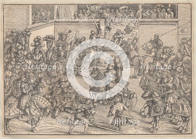 Tournament, 1509. Artist: Cranach, Lucas, the Elder (1472-1553)