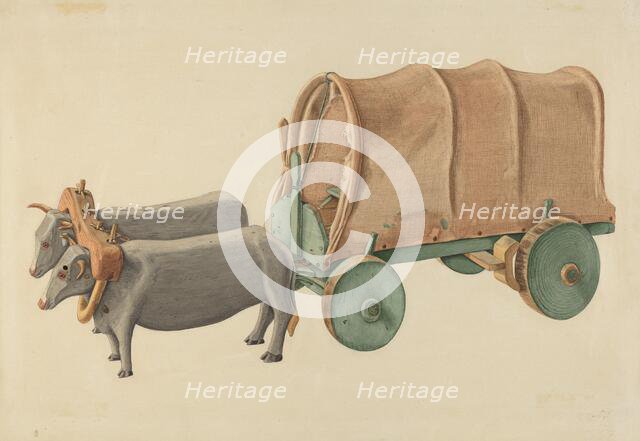 Miniature Oxcart, c. 1939. Creator: Eugene Bartz.