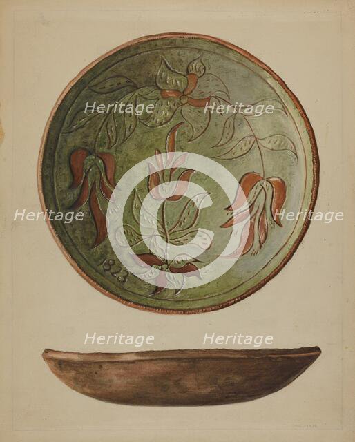 Pa. German Plate, c. 1937. Creator: Charles Garjian.