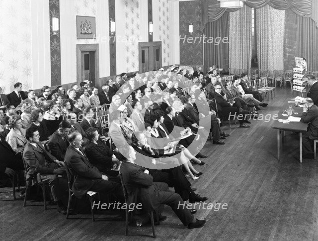 Danish Bacon sales team meeting, Earl of Doncaster hotel, 1964. Artist: Michael Walters