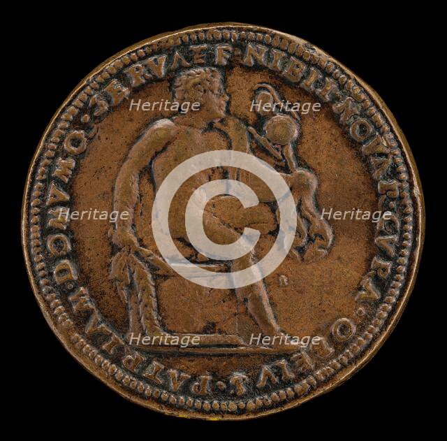 Diomede Seated on a Cippus [reverse], 1515 or after. Creator: Giovanni Maria Pomedelli.