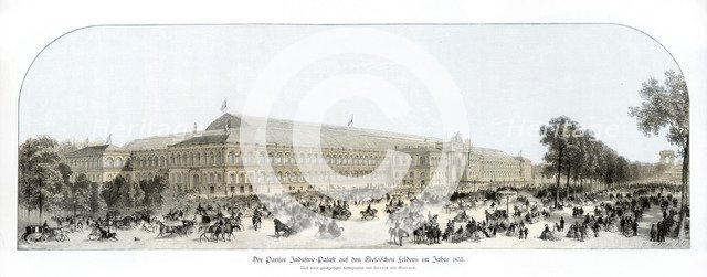 Exterior of the Palace of Industry, Exposition Universelle, Paris (1855), 1900.Artist: Benoist