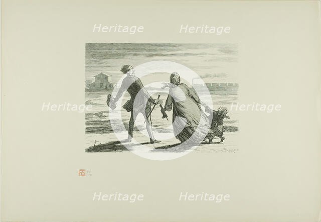 Too Late!, 1862, printed 1920. Creator: Charles Maurand.