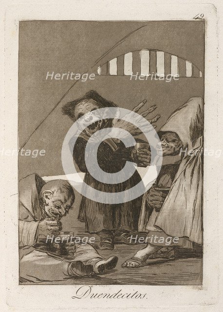 Duendecitos. (Hobgoblins). From Los Caprichos, 1797-1798. Artist: Goya, Francisco, de (1746-1828)