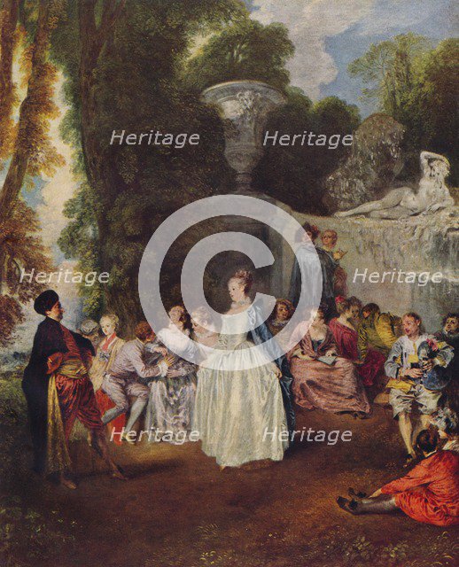 Fetes Venitiennes, c1718, (1938). Artist: Jean-Antoine Watteau