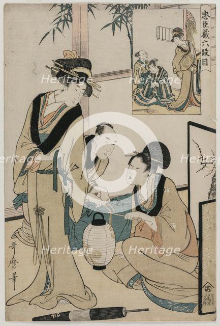 Chushingura: Act VI of The Storehouse of Loyalty, late 1790s. Creator: Kitagawa Utamaro (Japanese, 1753?-1806).
