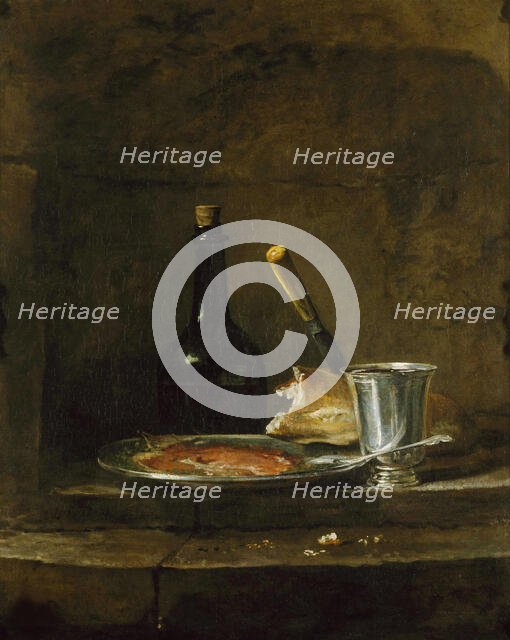 Preparing the Breakfast, or The Silver Goblet, before 1728. Creator: Chardin, Jean-Baptiste Siméon (1699-1779).