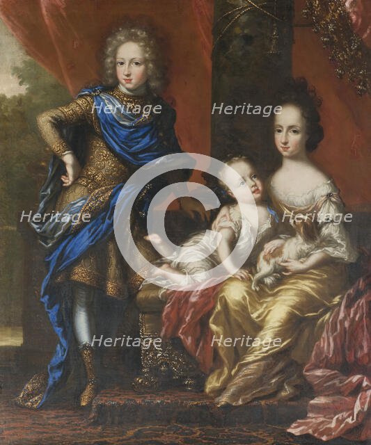 Karl XII, 1682-1718, King of Sweden, his Sisters Hedvig Sofia, 1681-1708, c17th century. Creator: David Klocker Ehrenstrahl.