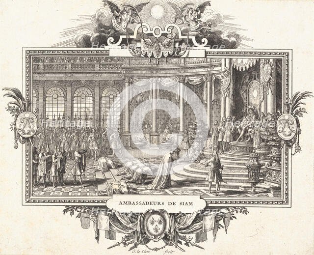Ambassador of Siam before Louis XIV,.n.d., n.d.. Creator: Sébastien Le Clerc the Younger.
