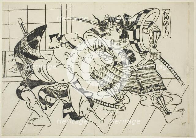 Wada’s Banquet (Wada sakamori), from the series "Famous Scenes from Japanese...c.1705/06. Creator: Okumura Masanobu.