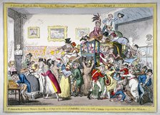 'A swarm of English bees hiving in the Imperial carriage!! a scene at the London Museum', 1816. Artist: George Cruikshank