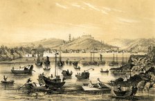 'Ningbo, one of the five ports opened by the late treaty to British commerce', China, 1847. Artist: JW Giles