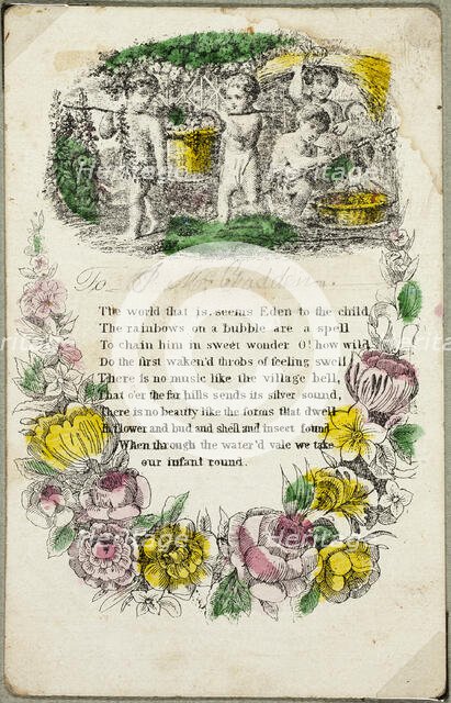 The World That Is (valentine), c.1830. Creator: Unknown.